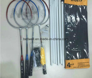 Beach Badminton Racket Set Head Shuttle Cock with Poles and Net